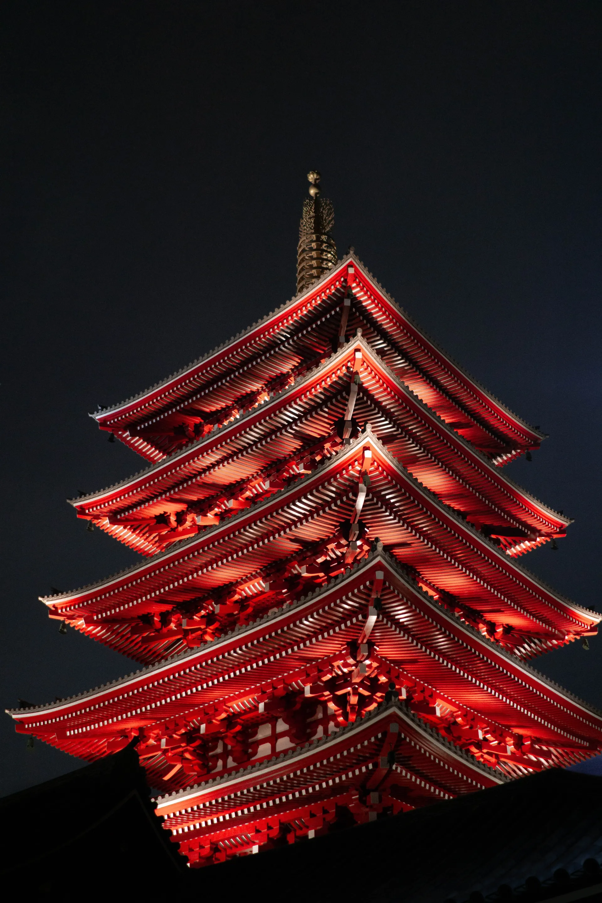 Photograph of a temple roof